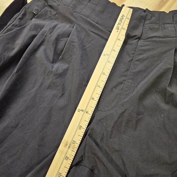 Athleta Skyline Pants Black Zip Pocket Casual Travel Pleated Pant 8T - Picture 8 of 8